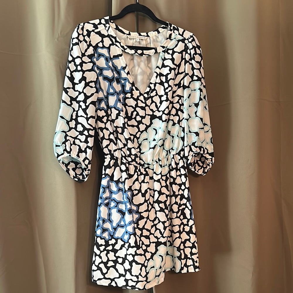 Chic Annie Griffin Black and White Patterned Dress